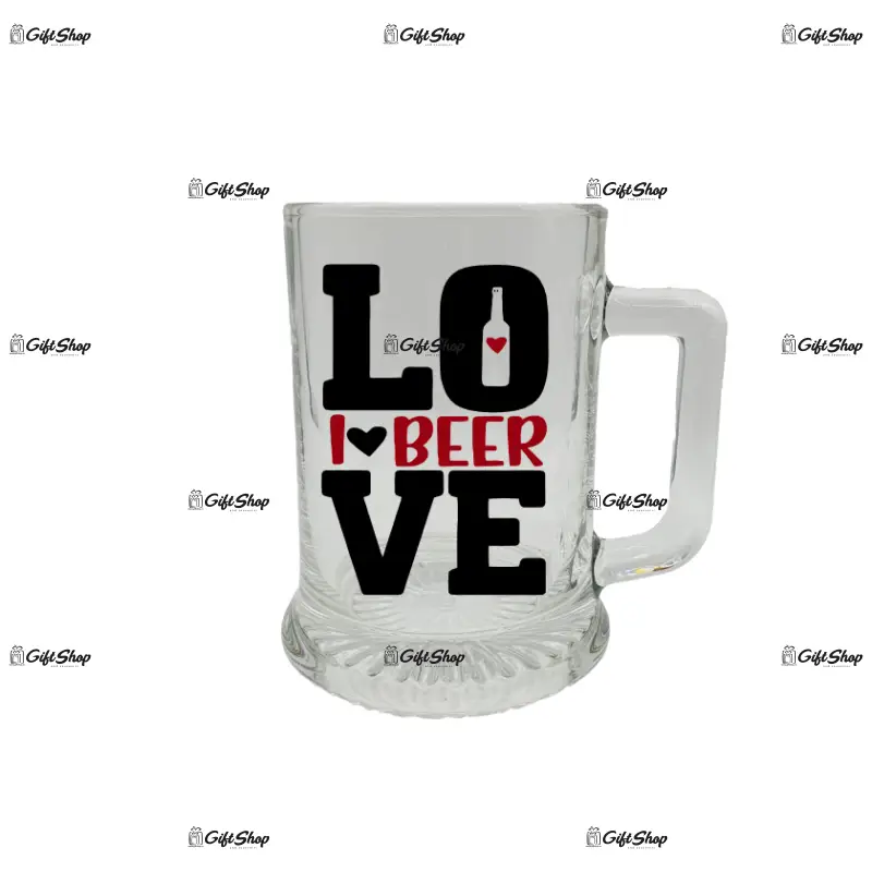 Love beer, halba cu mesaj